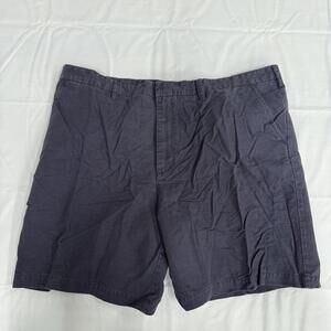 Breakwater Shorts Mens 46 Gray Linen Cotton Blend Chino Casual Flat Front